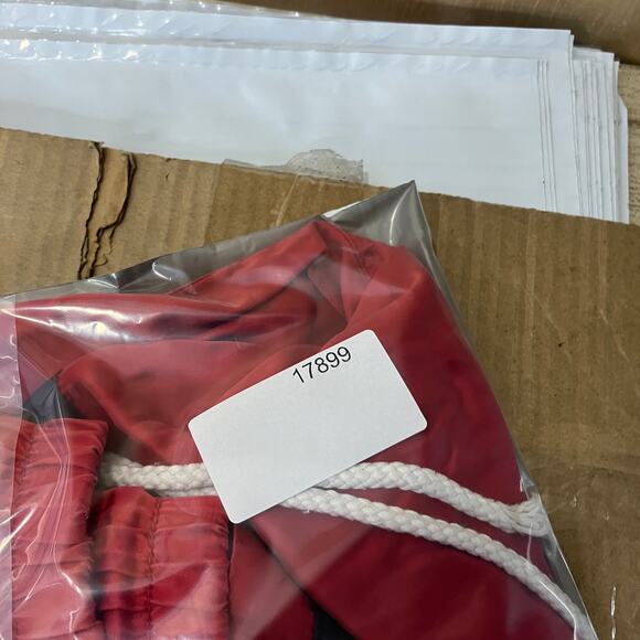 Nike Colorblock Shorts Mens Size XL Red Black White Retro Drawstring Lined - Picture 12 of 12